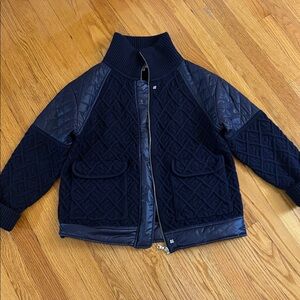 Ann Taylor Navy Quilted Puffer Jacket EUC!
